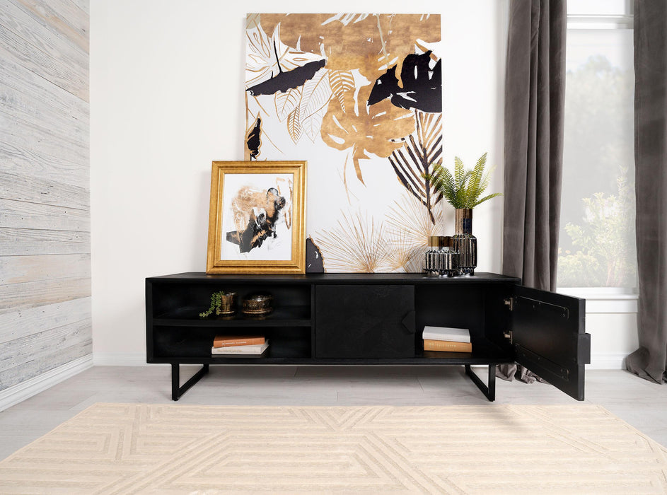 Marsden 2-door Wood 70" TV Stand Charcoal Black - California Furniture (Coachella, CA)
