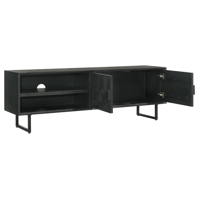 Marsden 2-door Wood 70" TV Stand Charcoal Black - California Furniture (Coachella, CA)