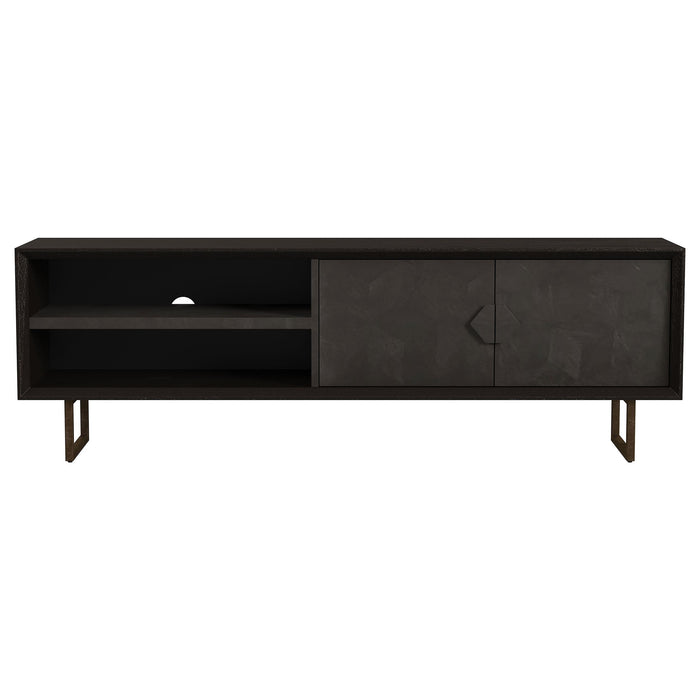 Marsden 2-door Wood 70" TV Stand Charcoal Black - California Furniture (Coachella, CA)
