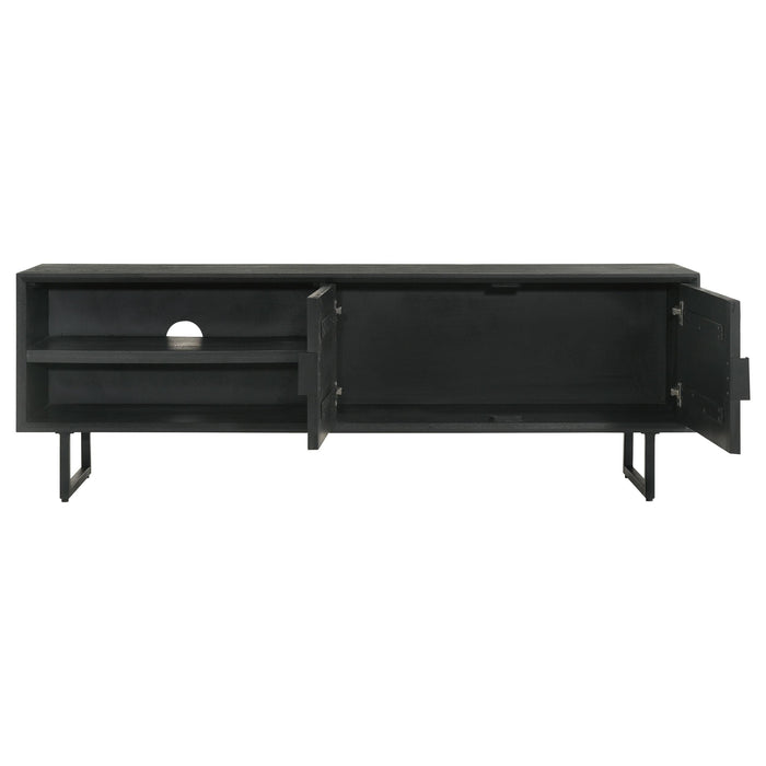 Marsden 2-door Wood 70" TV Stand Charcoal Black - California Furniture (Coachella, CA)