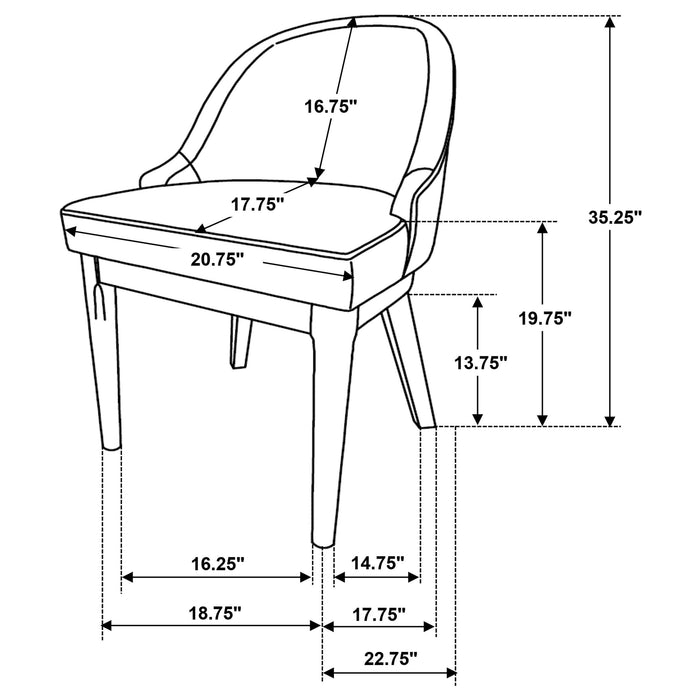 Reseda Side Chairs - California Furniture (Coachella, CA)