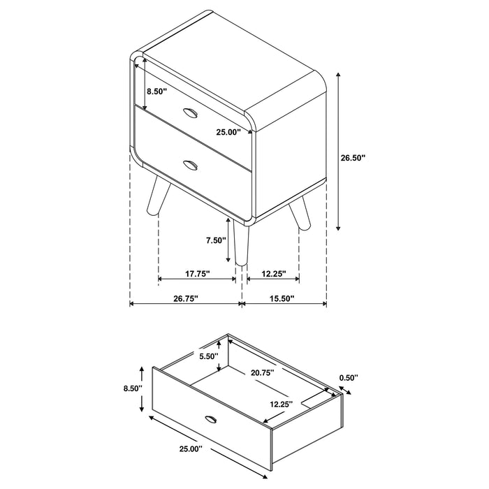 Robyn Nightstands - California Furniture (Coachella, CA)