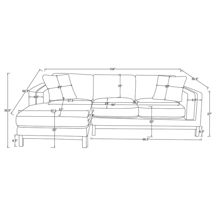 Geneva Stationary Sectionals - California Furniture (Coachella, CA)