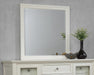 Sandy Beach Rectangular Dresser Mirror Cream White - California Furniture (Coachella, CA)