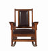 Ida Upholstered Rocking Chair Tobacco and Dark Brown - California Furniture (Coachella, CA)