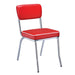 Retro Open Back Side Chairs Red and Chrome (Set of 2) - California Furniture (Coachella, CA)