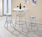 Theodore Upholstered Top Bar Stools White and Chrome (Set of 2) - California Furniture (Coachella, CA)