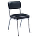 Retro Open Back Side Chairs Black and Chrome (Set of 2) - California Furniture (Coachella, CA)