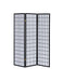 Carrie 3-panel Folding Screen Black and White - California Furniture (Coachella, CA)