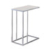 Stella Glass Top Accent Table Chrome and White - California Furniture (Coachella, CA)