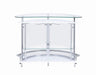 Amarillo 2-tier Bar Unit White and Chrome - California Furniture (Coachella, CA)