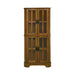 Coreosis 4-shelf Corner Curio Cabinet Golden Brown - California Furniture (Coachella, CA)