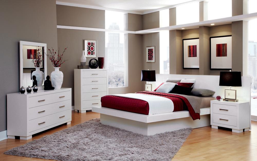 Jessica California King, E.king, & Queen Bed with Storage Headboard Cappuccino - California Furniture (Coachella, CA)