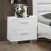 Felicity 2-drawer Nightstand Glossy White - California Furniture (Coachella, CA)