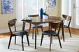 Jedda Upholstered Dining Chairs Dark Walnut and Black (Set of 2) - California Furniture (Coachella, CA)