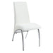 Bishop Upholstered Side Chairs White and Chrome (Set of 2) - California Furniture (Coachella, CA)