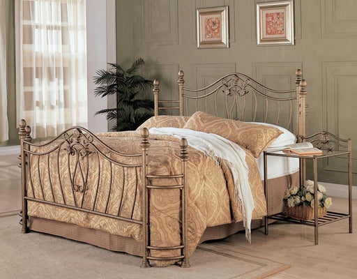 Sydney Eastern King & Queen Bed Antique Brushed Gold - California Furniture (Coachella, CA)