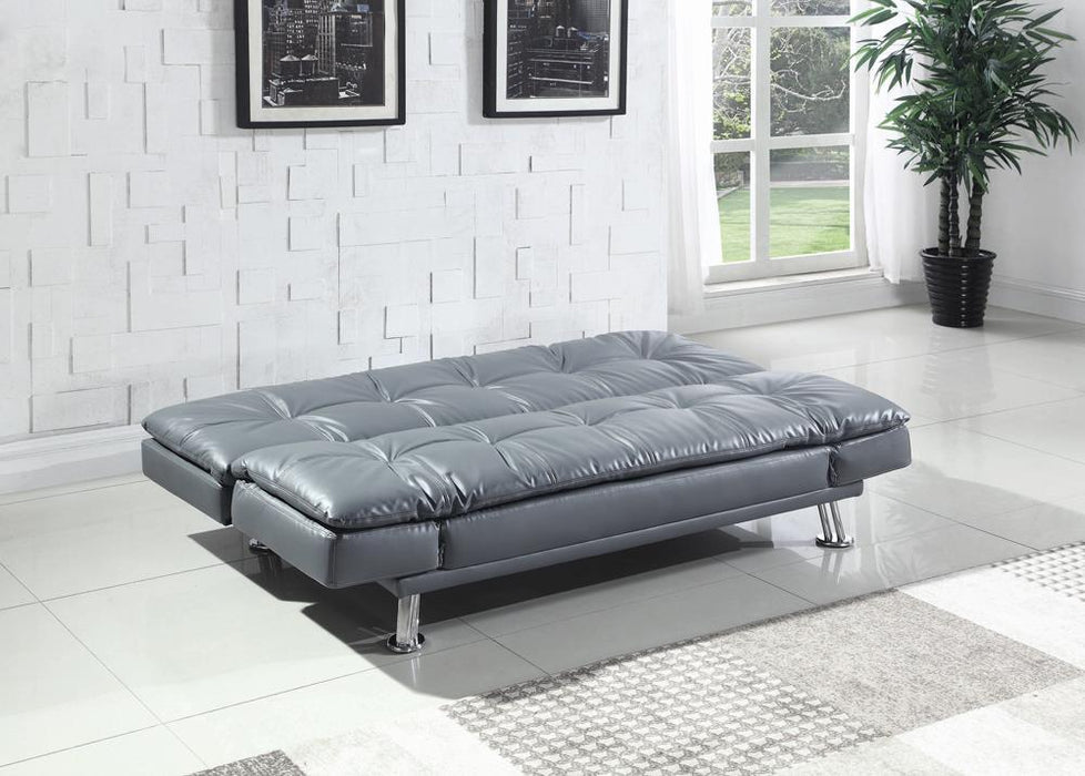 Dilleston Tufted Back Upholstered Sofa Bed Grey - California Furniture (Coachella, CA)