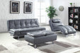 Dilleston Tufted Back Upholstered Sofa Bed Grey - California Furniture (Coachella, CA)