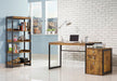Estrella Writing Desk Antique Nutmeg and Gunmetal - California Furniture (Coachella, CA)