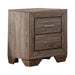 Kauffman 2-drawer Nightstand Washed Taupe - California Furniture (Coachella, CA)