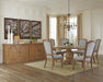 Florence Round Pedestal Dining Table Rustic Smoke - California Furniture (Coachella, CA)