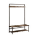 Alise Hall Tree with 5 Coat Hooks Chestnut and Dark Bronze - California Furniture (Coachella, CA)