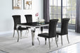 Betty Upholstered Side Chairs Black and Chrome (Set of 4) - California Furniture (Coachella, CA)