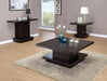 Reston Pedestal Square End Table Cappuccino - California Furniture (Coachella, CA)