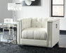 Chaviano Tufted Upholstered Chair Pearl White - California Furniture (Coachella, CA)