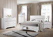 Miranda California King. E.King, & Queen 2-drawer Storage Bed Black & White - California Furniture (Coachella, CA)