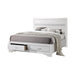 Miranda California King. E.King, & Queen 2-drawer Storage Bed Black & White - California Furniture (Coachella, CA)