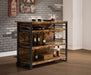 Renaldi Bar Unit with Stemware Rack Antique Nutmeg - California Furniture (Coachella, CA)