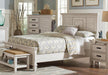 Franco Eastern King & Queen Panel Bed Antique White & Oak - California Furniture (Coachella, CA)