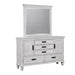 Franco Rectangular Dresser Mirror Antique White - California Furniture (Coachella, CA)