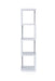 Baxter 4-shelf Bookcase White and Chrome - California Furniture (Coachella, CA)