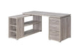 Yvette L-shape Office Desk Grey Driftwood - California Furniture (Coachella, CA)