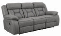 Higgins Pillow Top Arm Upholstered Motion Sofa Grey - California Furniture (Coachella, CA)