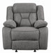 Higgins Overstuffed Upholstered Glider Recliner Grey - California Furniture (Coachella, CA)