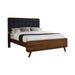 Robyn California King, E.King, & Queen Bed with Upholstered Headboard Dark Walnut - California Furniture (Coachella, CA)