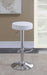 Ramses Adjustable Backless Bar Stool Chrome and White - California Furniture (Coachella, CA)