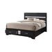 Miranda California King. E.King, & Queen 2-drawer Storage Bed Black & White - California Furniture (Coachella, CA)