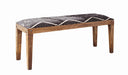 Lamont Rectangular Upholstered Bench Natural and Navy - California Furniture (Coachella, CA)