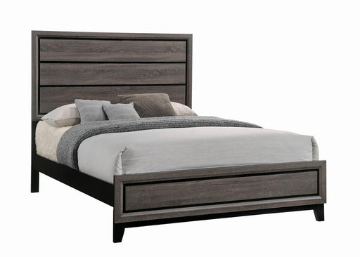 Watson Eastern King & Queen Bed Grey Oak and Black - California Furniture (Coachella, CA)