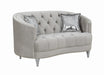 Avonlea Sloped Arm Tufted Loveseat Grey - California Furniture (Coachella, CA)