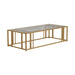 Adri Metal Frame Coffee Table Matte Brass - California Furniture (Coachella, CA)