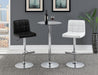 Lenny Adjustable Bar Stools Chrome and White (Set of 2) - California Furniture (Coachella, CA)