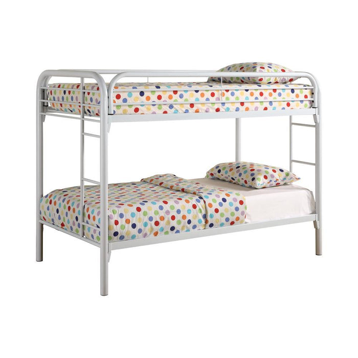 Morgan Twin Over Twin Bunk Bed Black & White - California Furniture (Coachella, CA)