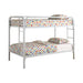Morgan Twin Over Twin Bunk Bed Black & White - California Furniture (Coachella, CA)