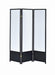 Calix 3-panel Folding Floor Screen Translucent and Black - California Furniture (Coachella, CA)